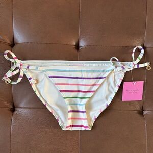 Kate Spade multicolored striped bikini bottom, size XS, NWT